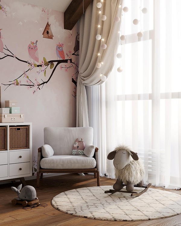 Короткие шторы для детской: виды, материалы