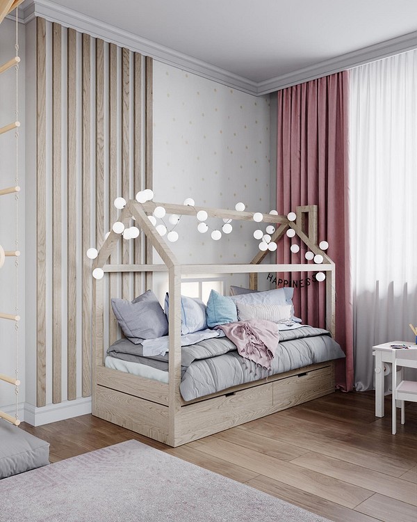 Короткие шторы для детской: виды, материалы