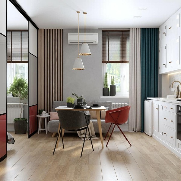 Шторы на кухню: фото самых стильных фасонов, модные цвета и узоры, советы по выбору