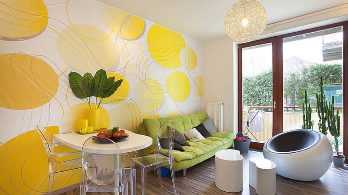 обои с желтыми кругами обои с желтыми кругами