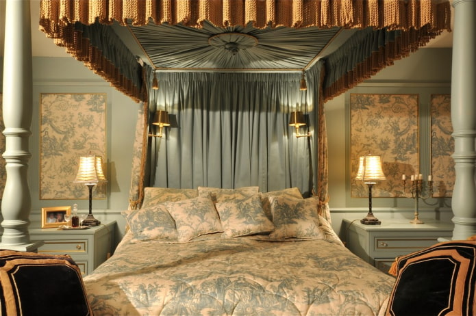 Плотная драпировка балдахина Плотная драпировка балдахина