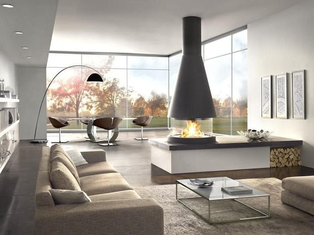 На фото: Гостиная в стиле минимализм, Спальня, Дизайн интерьера, Квартира