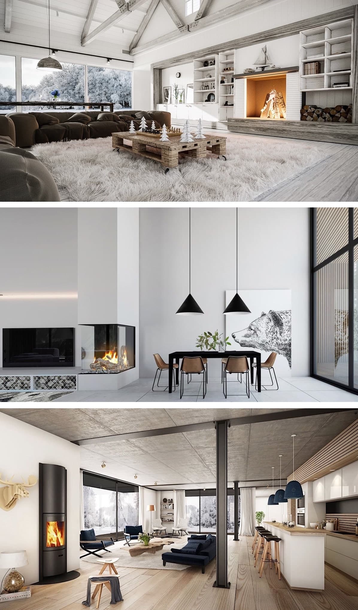 Все дизайнеры знают, что камин – лучшее украшение интерьера