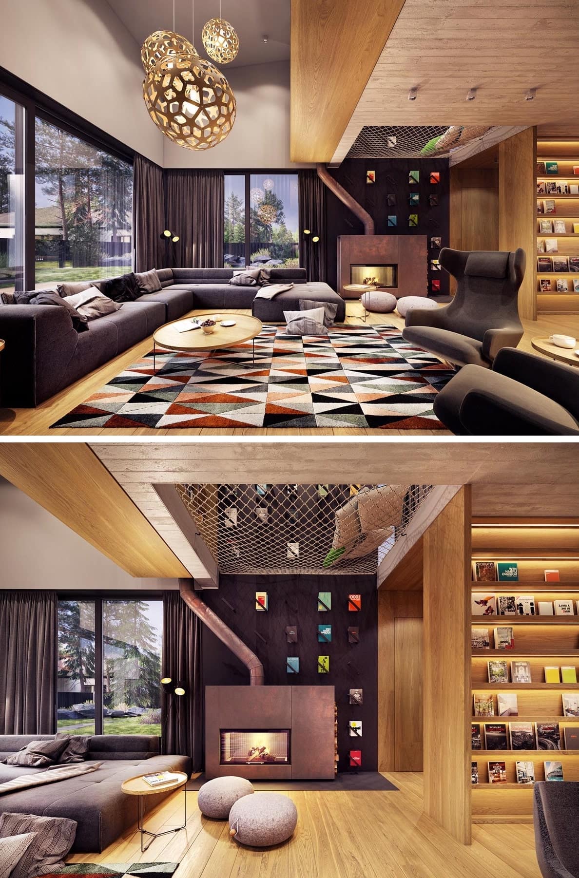 Натуральное дерево в камине – отличное дополнение к камину.