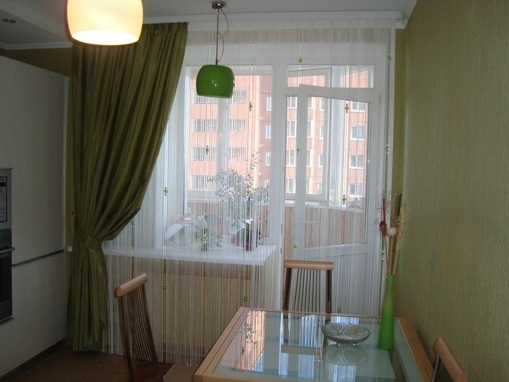 Нитяные шторы: виды, фото в интерьере, правила ухода