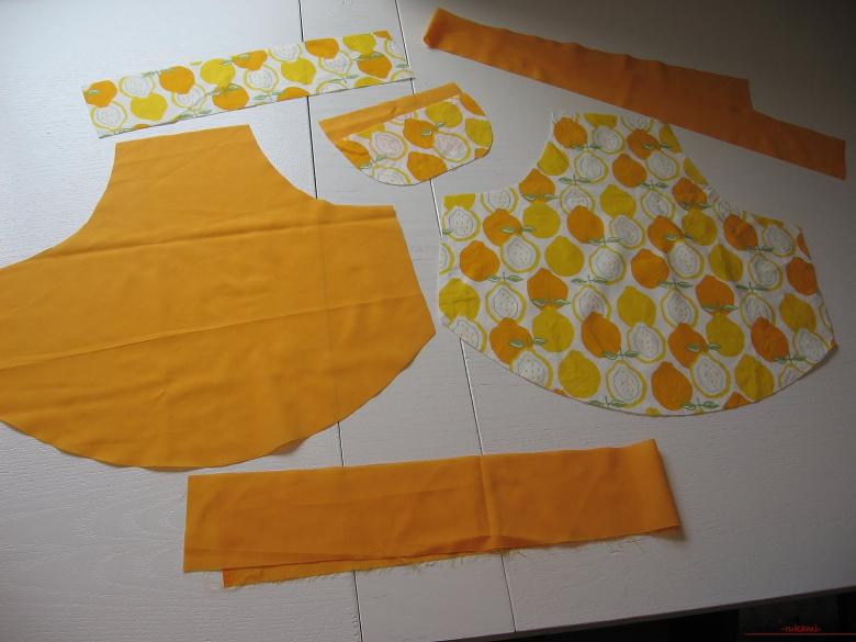 Выкройка красивого фартука для кухни для кухни своими руками