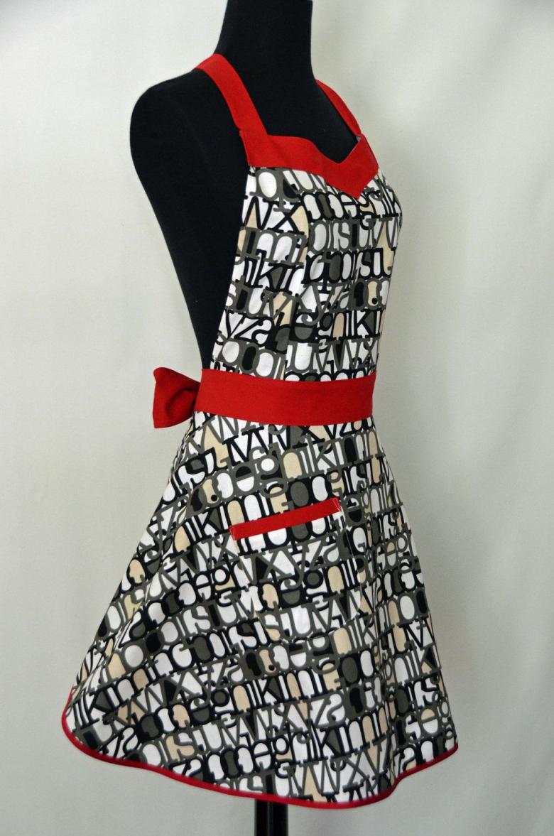 Выкройка красивого фартука для кухни для кухни своими руками