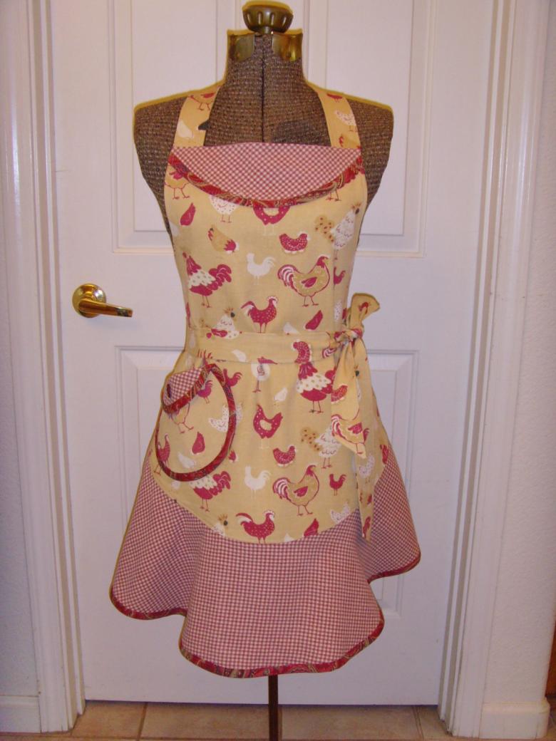 Выкройка красивого фартука для кухни для кухни своими руками