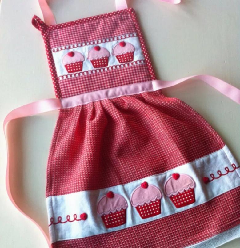 Выкройка красивого фартука для кухни для кухни своими руками