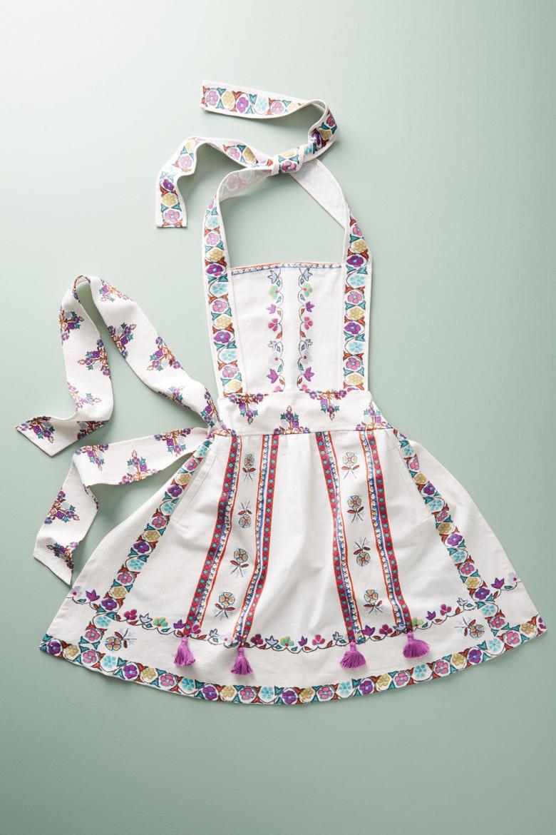 Выкройка красивого фартука для кухни для кухни своими руками