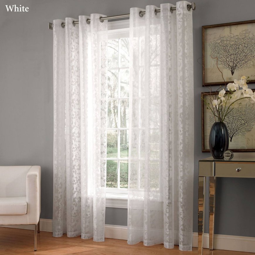 Шторы из органзы на кухню или в гостиную, модели занавесок