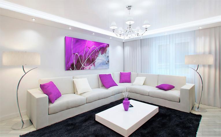 Шторы на потолочном карнизе в интерьере: виды, размер