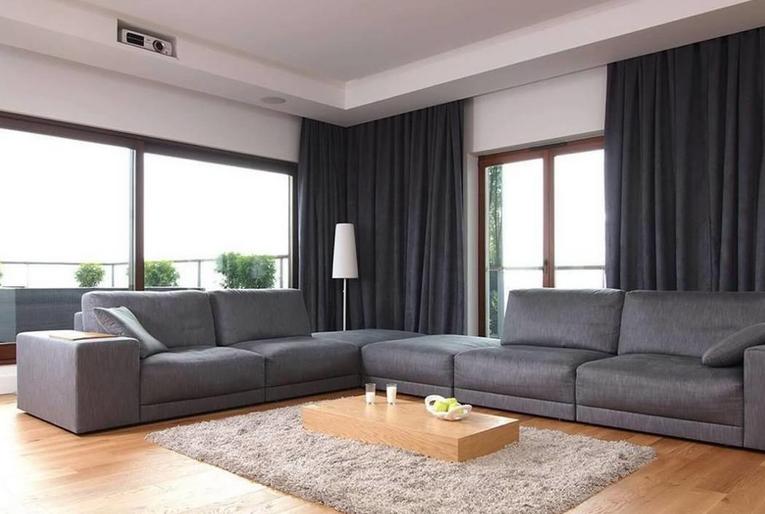 Шторы на потолочном карнизе в интерьере: виды, размер