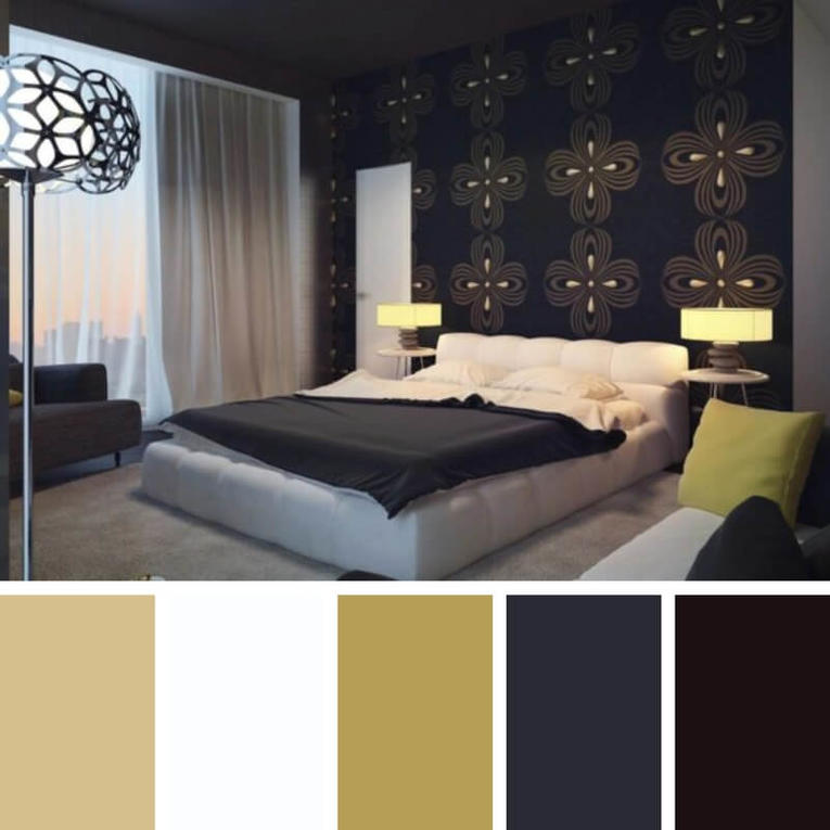 шторы к черным обоям