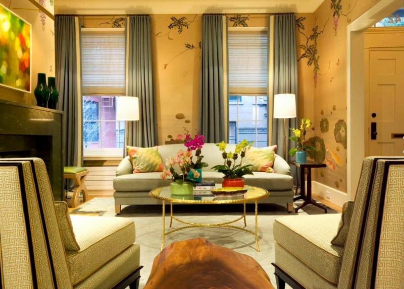 Шторы для гостиной с двумя окнами 6