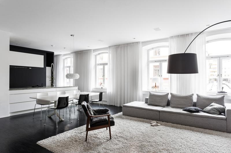 Шторы в интерьере гостиной 1