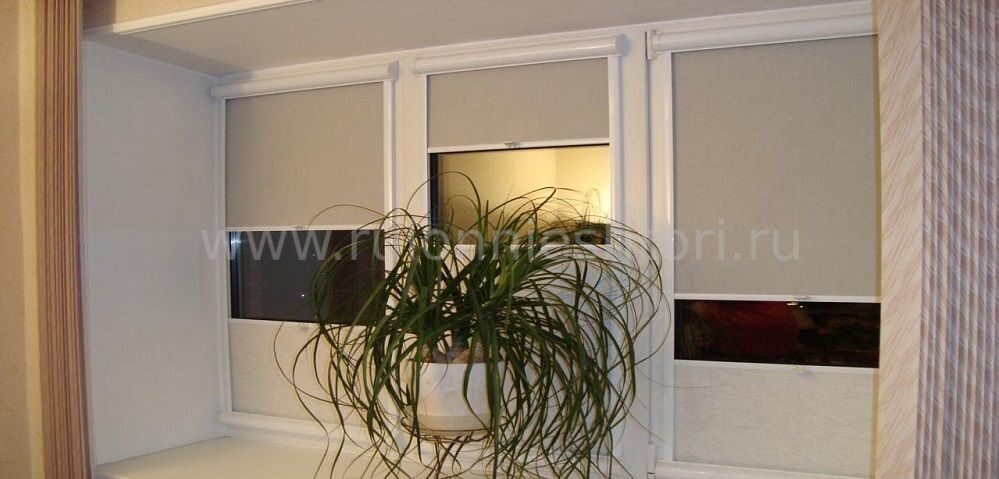 Кассетные рулонные шторы снизу вверх 