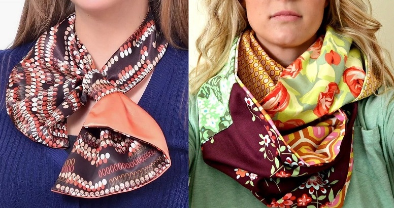 Шарфик из остатков ткани