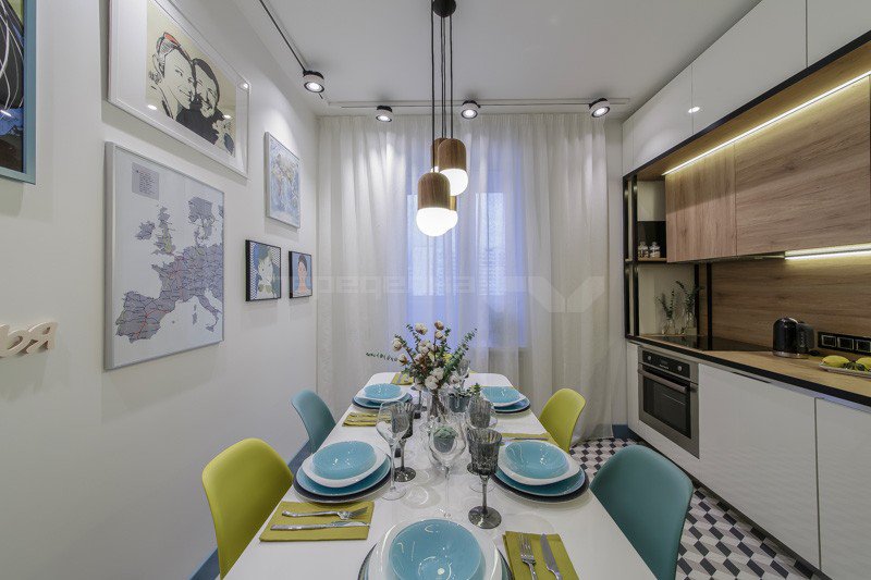 Шторы на кухню с балконной дверью