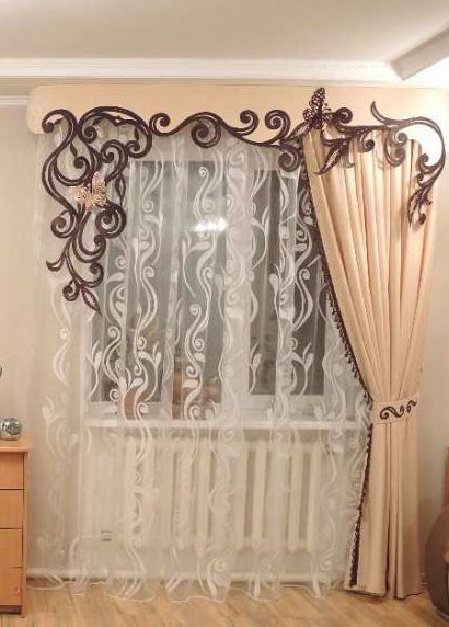 Гардины на скошенные окна своими руками