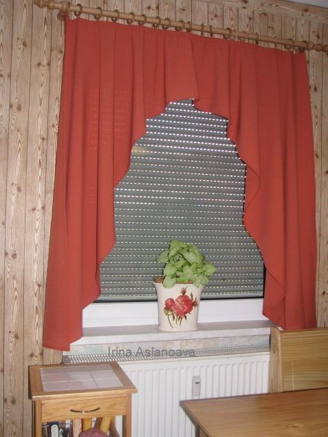 Гардины на скошенные окна своими руками