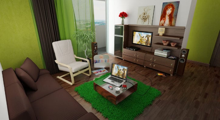 коричневые шторы