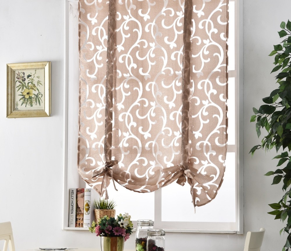 кухня-короткие-занавески-на-окна-и-двери-занавес-кухня-римские-стори-жаккардовые-стори-роскошный-европейский-стиль