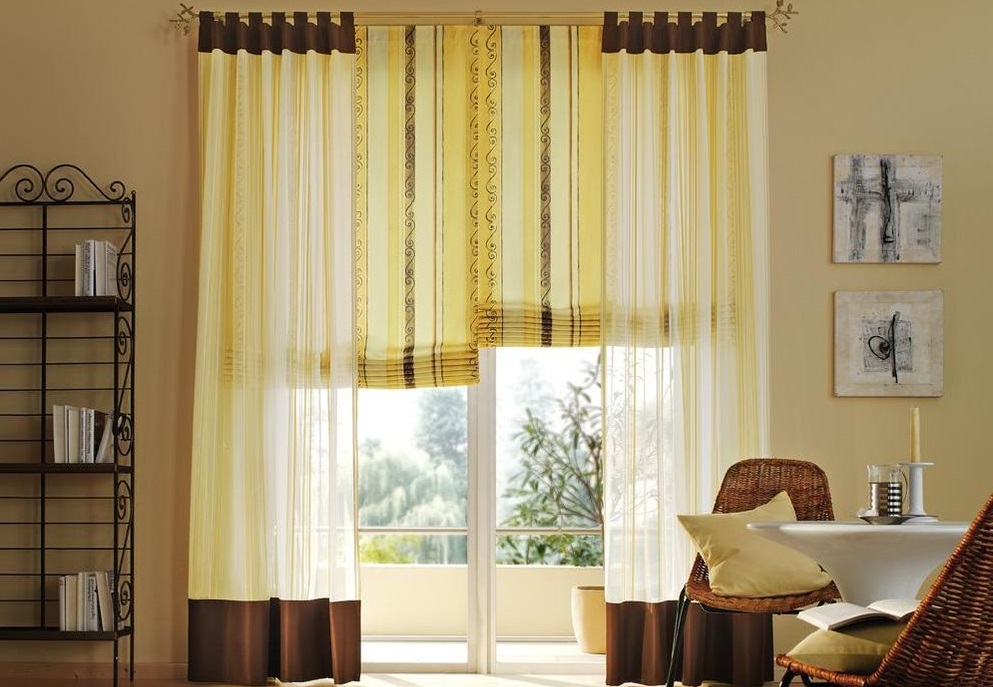 Легкие шторы на кухне Легкие шторы на кухне