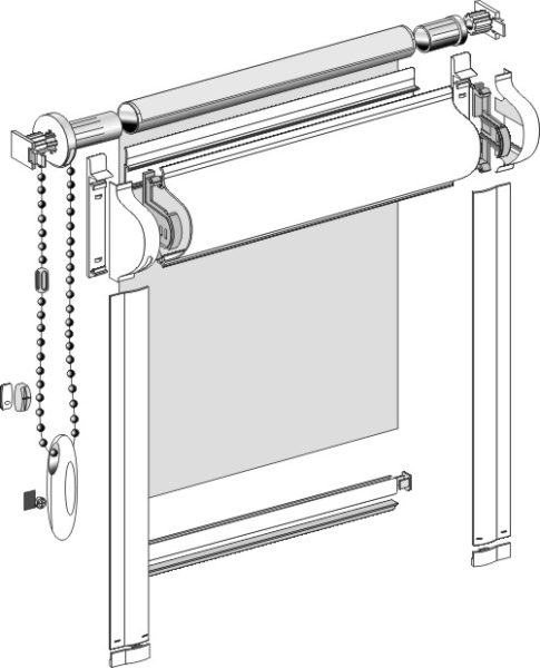 фото: кассетные рулонные шторы для окон