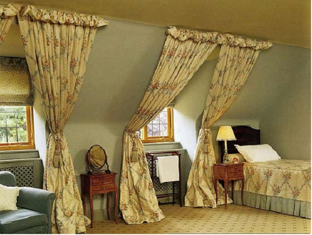 Способы крепления штор к рустикальному карнизу