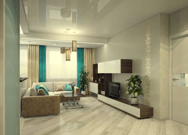 интерьер гостиной в бежевых тонах фото