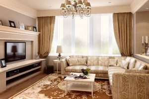 гостиная в бежевых тонах фото 41