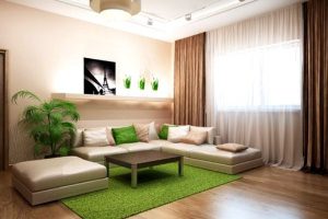 гостиная в бежевых тонах фото 42