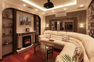 гостиная в бежевых тонах фото 48