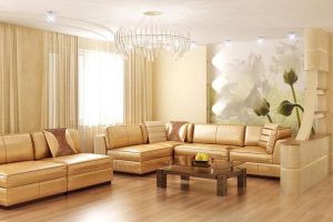 гостиная в бежевых тонах фото 55