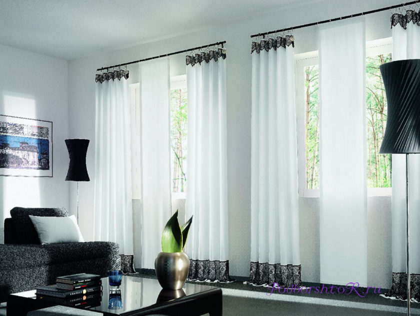 Комбинированные шторы из 2х цветов для гостиной, спальни и зала с переходом, из двух полотен