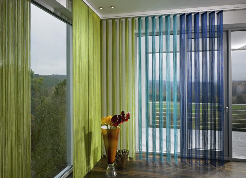 Комбинированные шторы из 2х цветов для гостиной, спальни и зала с переходом, из двух полотен