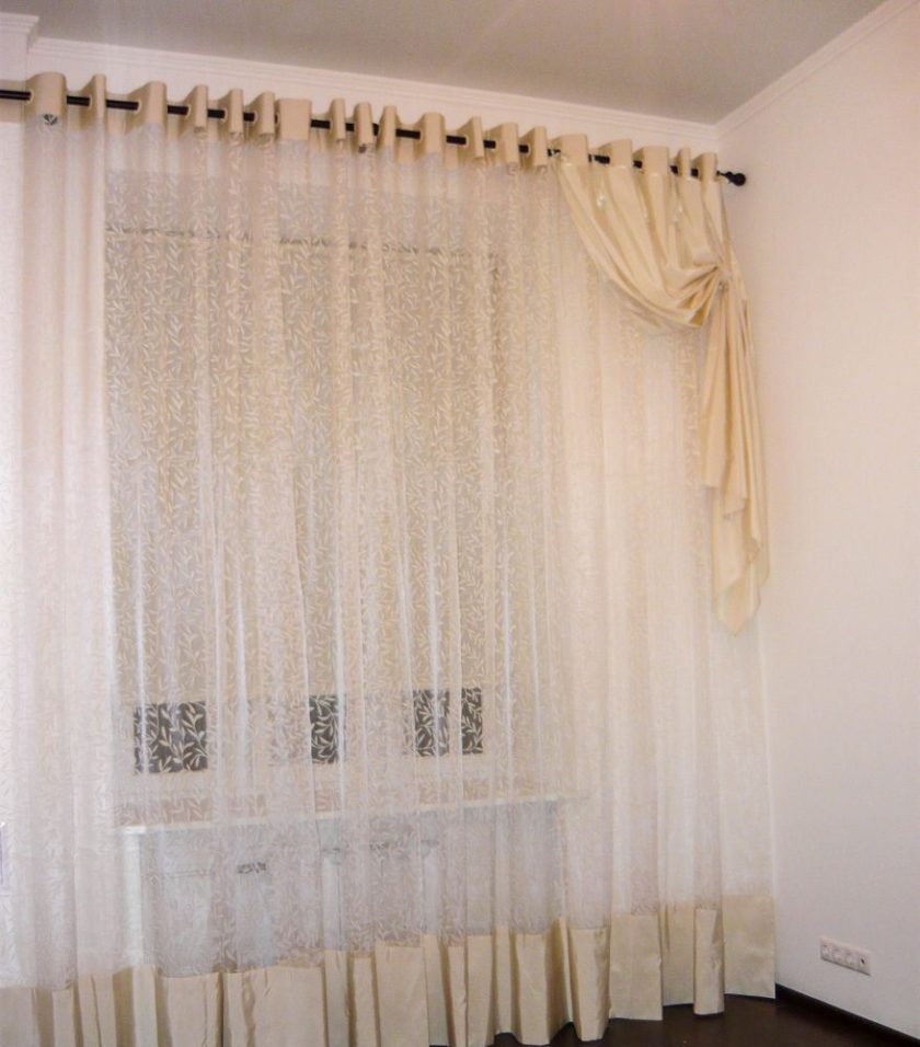 Шторы на люверсах в современном интерьере