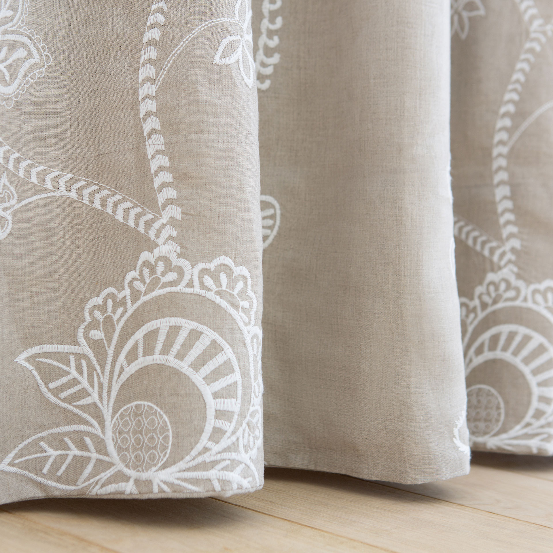 Цветочный узор на шторах