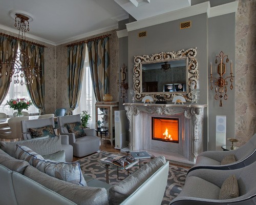 шторы в стиле ампир на 2 окна