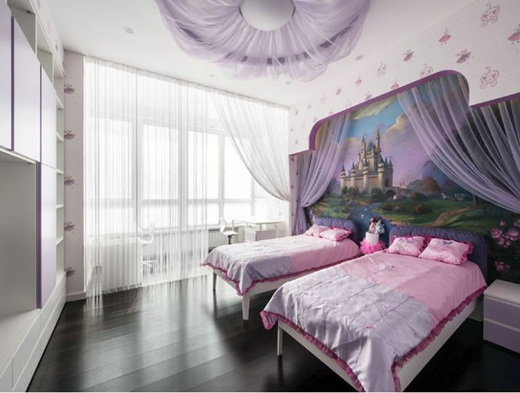 фиолетовая спальня фото 10