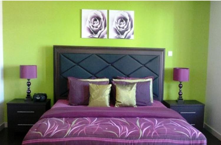 фиолетовая спальня фото 9