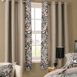 Молочные шторы - фото примеров использования в оформлении дизайна интерьера