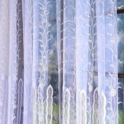 Шторы из органзы на кухню или в гостиную, модели занавесок