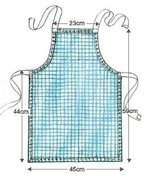 Выкройка кухонного фартука