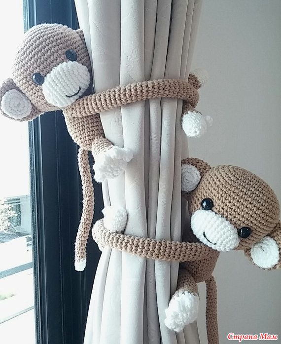 Вязаные подхваты для штор