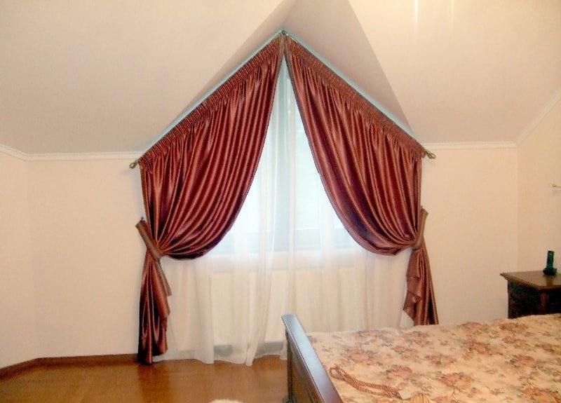 портьеры на нестандартное окно