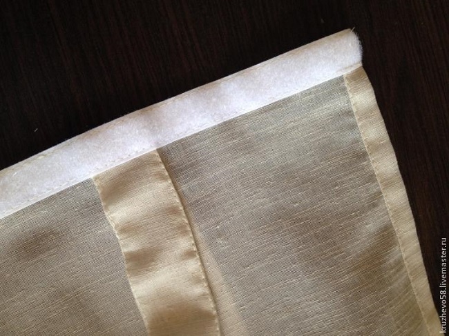 пришиваем ленту к занавеске