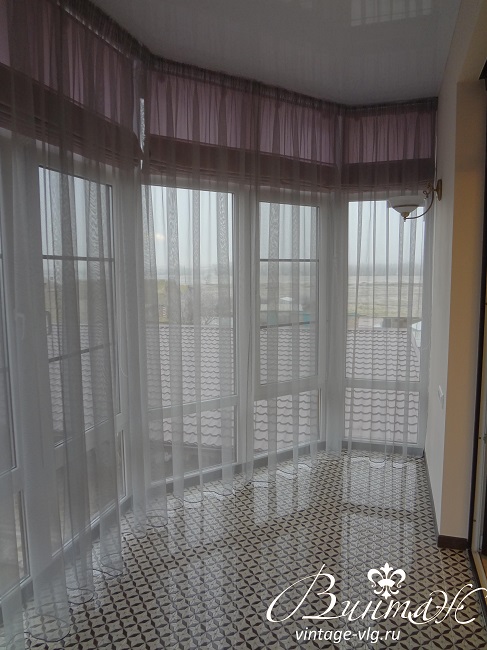 вертикальная тюль на балкон