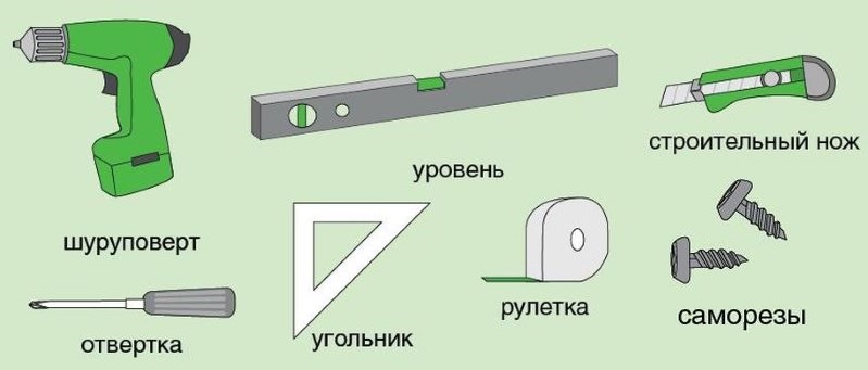 Набор инструментов для установки рулонной шторы